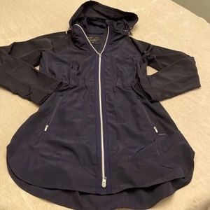 Athleta Lightweight Hooded Navy Jacket Small